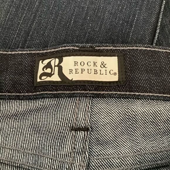 ROCK & REPUBLIC DARK WASH BOOTCUT JEANS SZ 29‎ - Picture 8 of 12